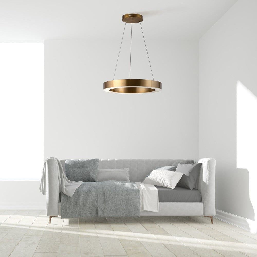 Saturno Pendant Lamp With Brass Styling - Small-Maytoni-South Charlotte Fine Lighting