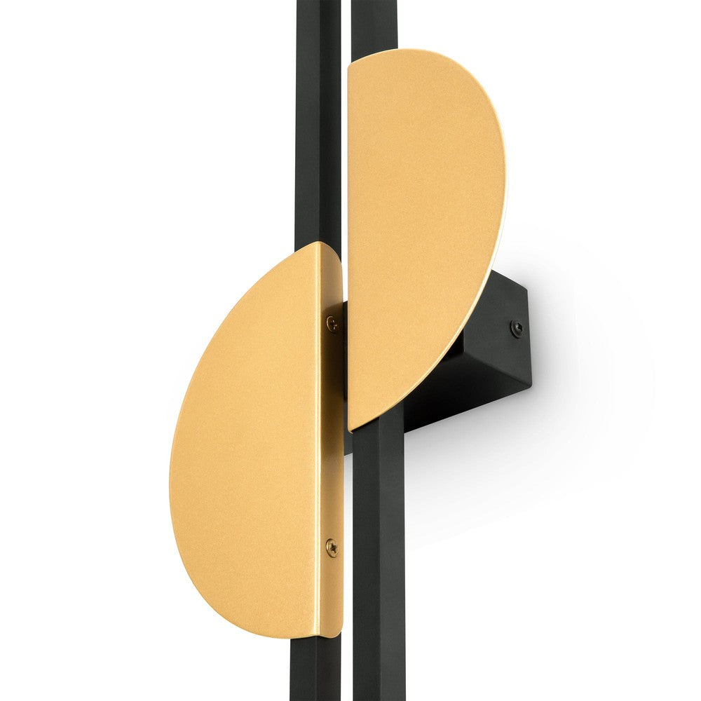 Skyline Vertical Wall Lamp With Black And Gold Styling-Maytoni-South Charlotte Fine Lighting