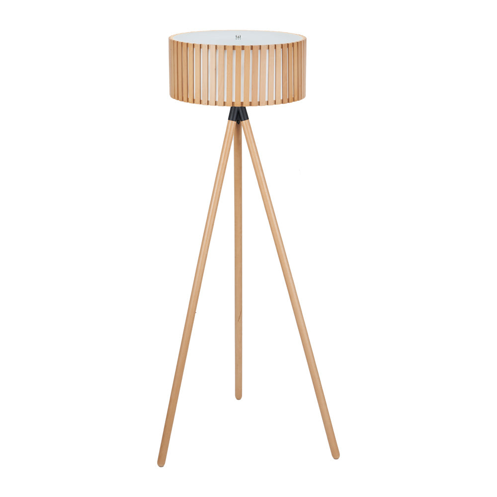 The Rabanne stand lamp made from wood