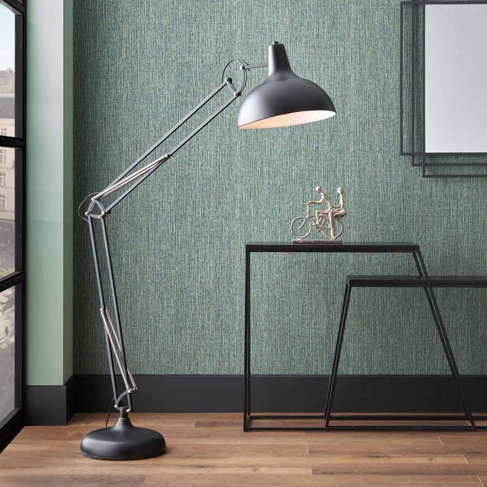 The Alonzo standing reading lamp in black