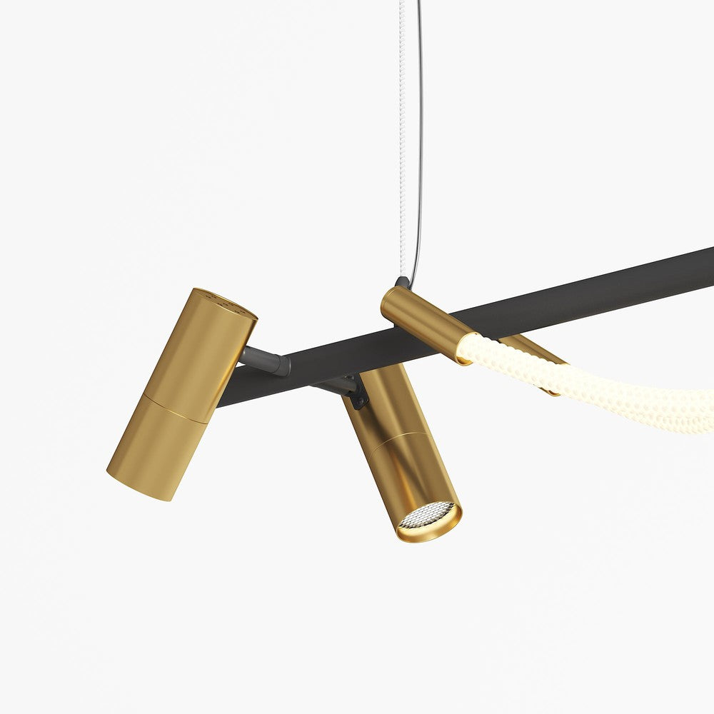 Tau Pendant Lamp With Black with gold Styling-Maytoni-South Charlotte Fine Lighting