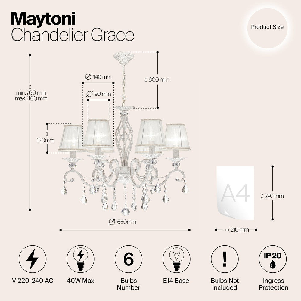 Grace Chandelier Small-Maytoni-South Charlotte Fine Lighting