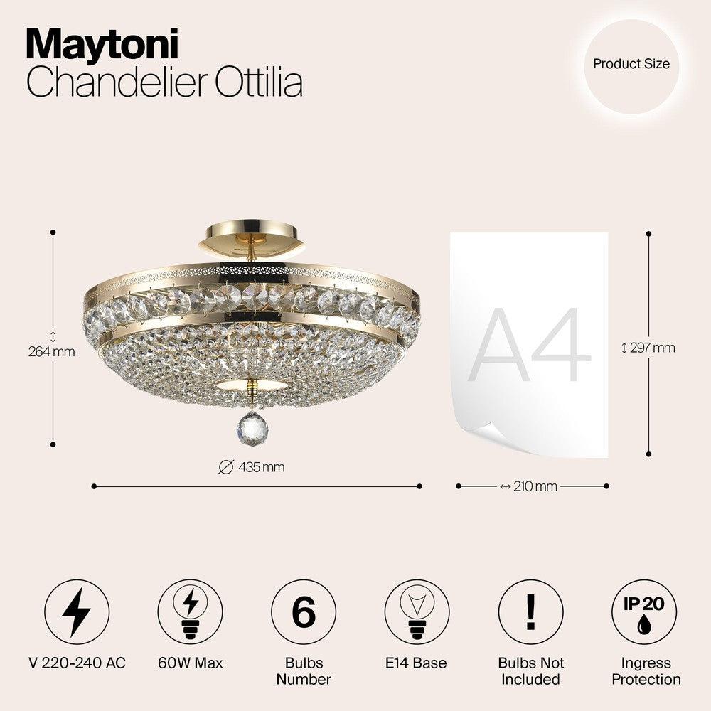 Ottilia Chandelier Medium-Maytoni-South Charlotte Fine Lighting