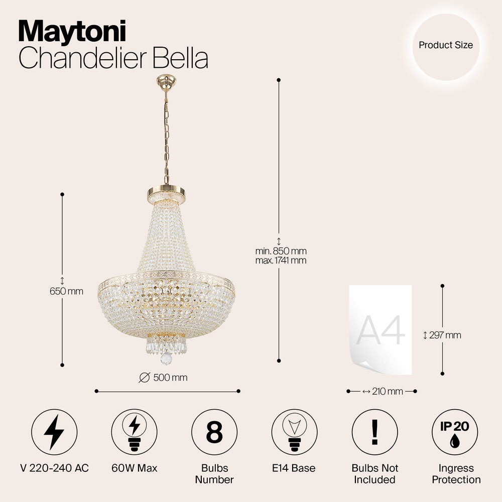 Bella Chandelier Large-Maytoni-South Charlotte Fine Lighting