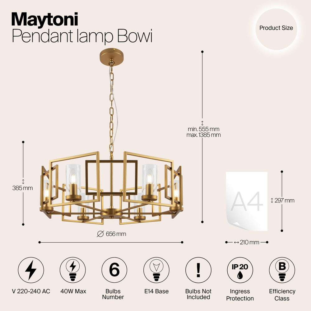 Bowi Pendant Lamp Compact-Maytoni-South Charlotte Fine Lighting