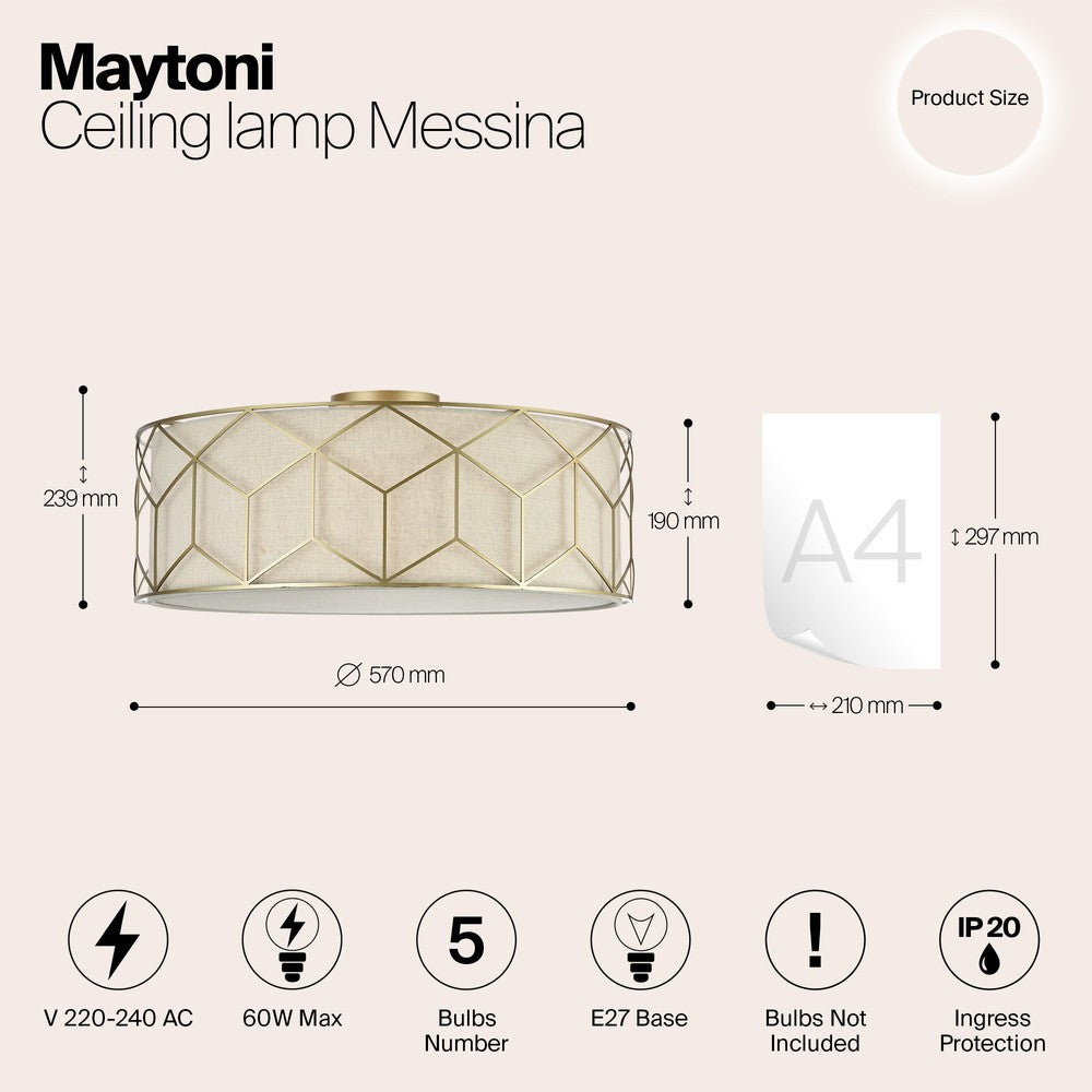 Messina Ceiling Light Large-Maytoni-South Charlotte Fine Lighting