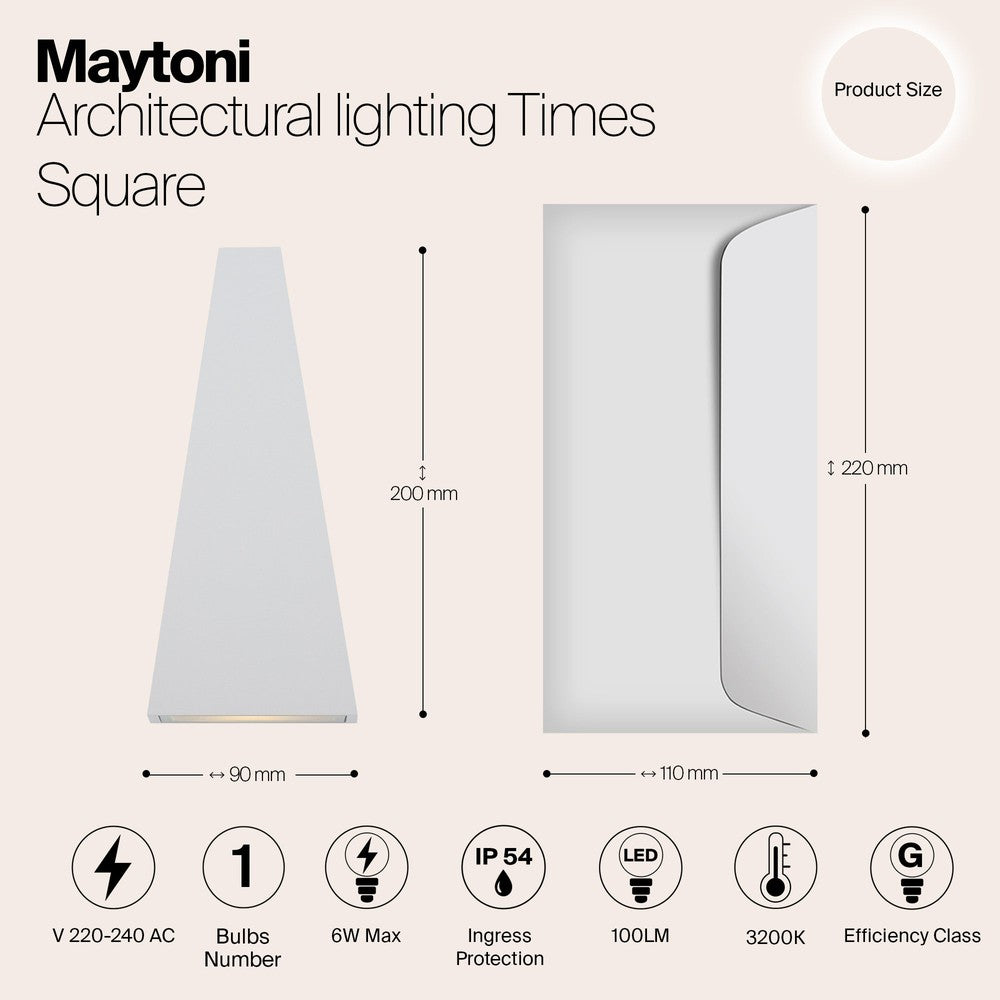 Times Square Wall Light White-Maytoni-South Charlotte Fine Lighting