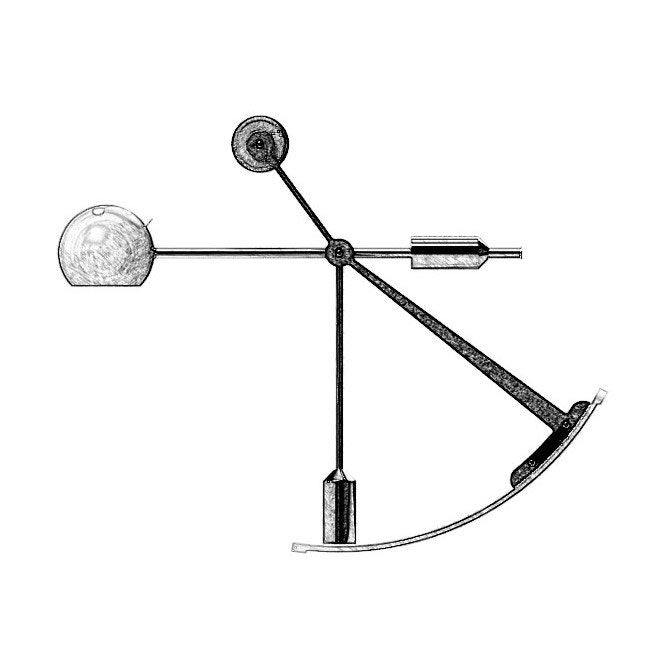 Sketch of the B-Type Balance Lamp from Blott Works and supplied by South Charlotte Fine Lighting