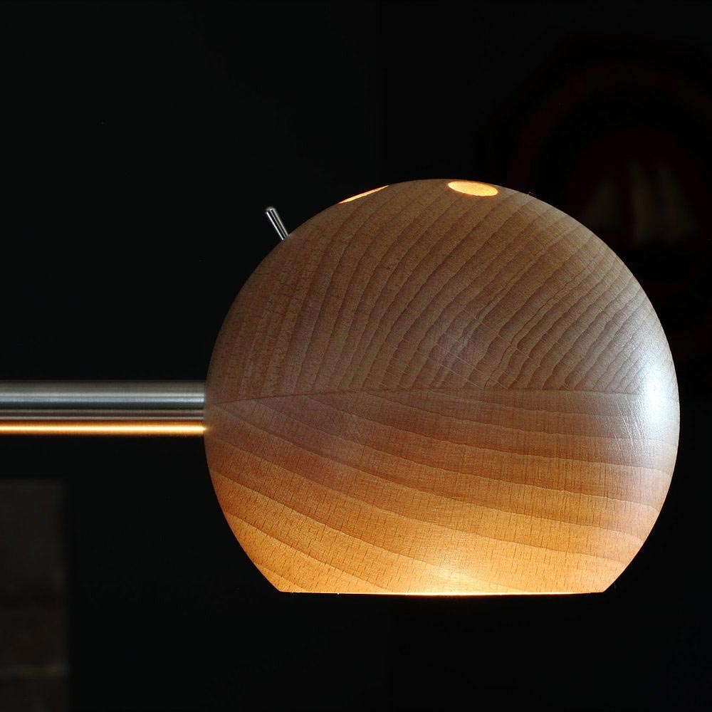 Luxury desk lamp made of wood and other materials