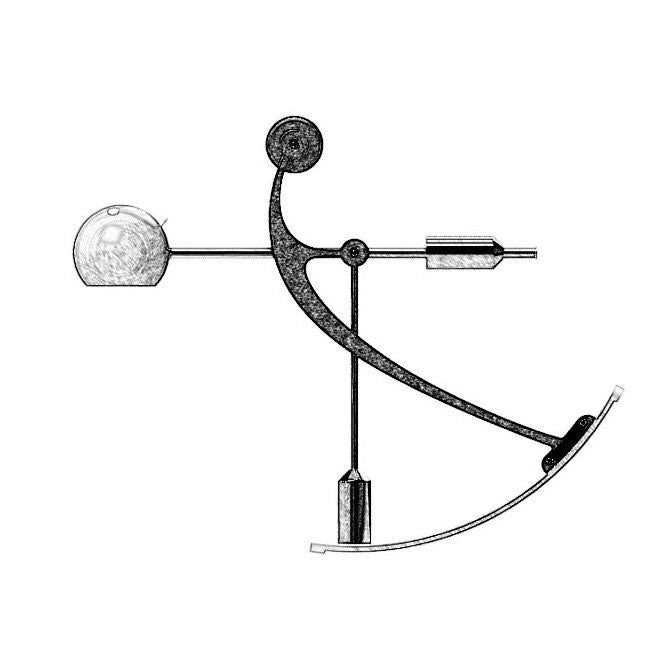 Sketch of C-Type premium desk Lamp, made by Blott works and sold by South Charlotte Fine Lighting