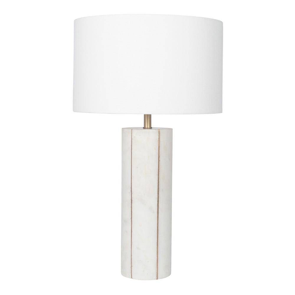 The Venetia table lamp living room is made of marble with a brass inlay