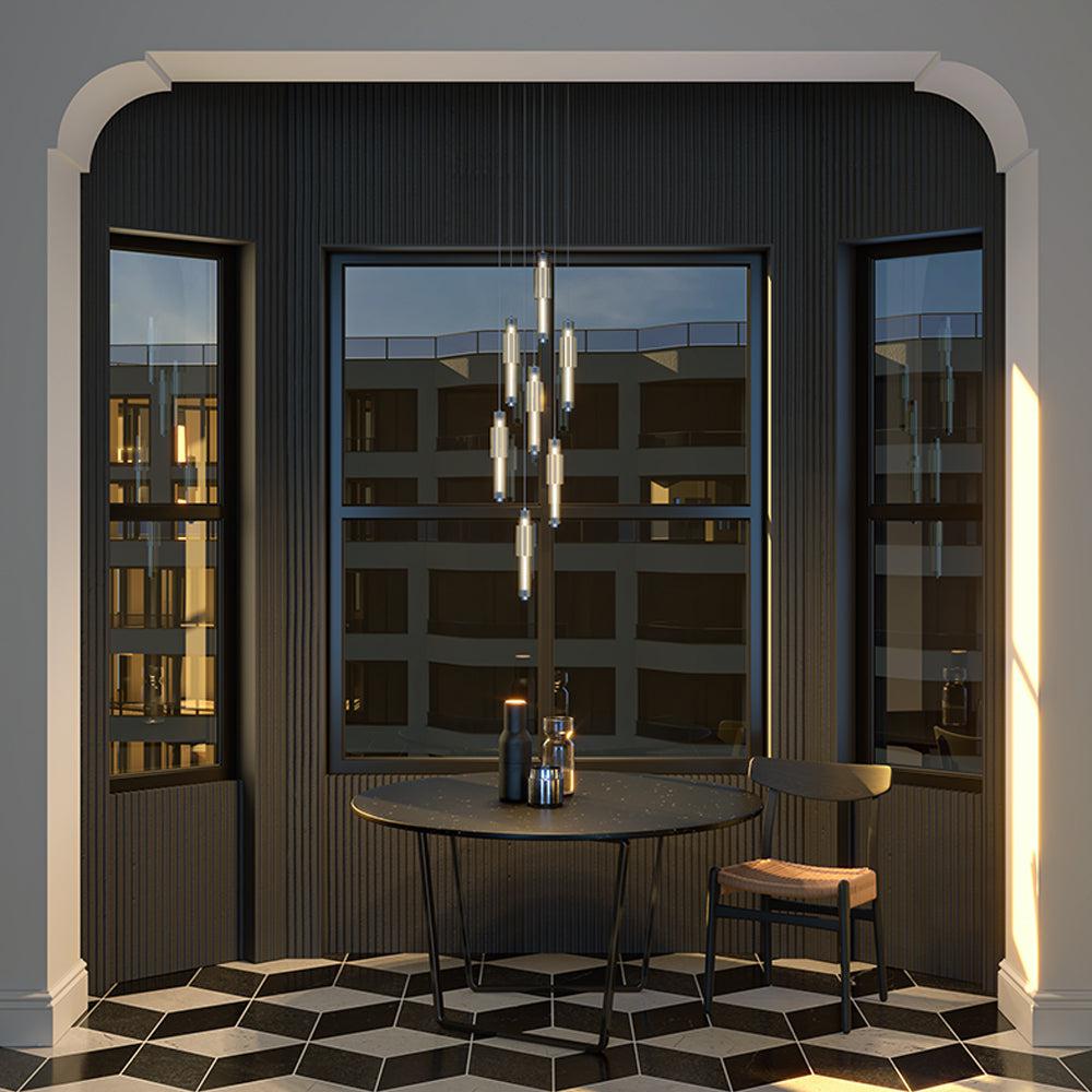 Verticale Pendant Lamp With Chrome Styling-Maytoni-South Charlotte Fine Lighting