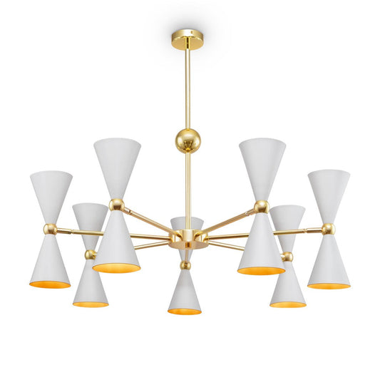 Vesper Chandelier With White with gold Styling-Maytoni-South Charlotte Fine Lighting