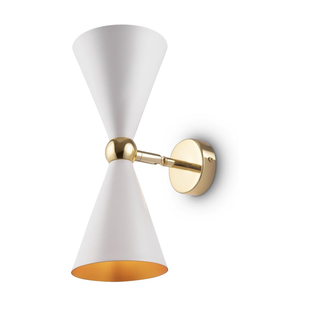 Vesper Wall Lamp With White with gold Styling-Maytoni-South Charlotte Fine Lighting