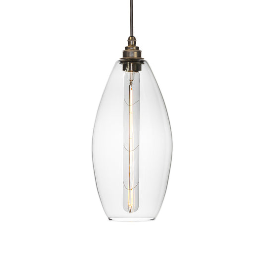 Victoria pendant glass ceiling pendant light with clear glass, sold by South Charlotte Fine Lighting