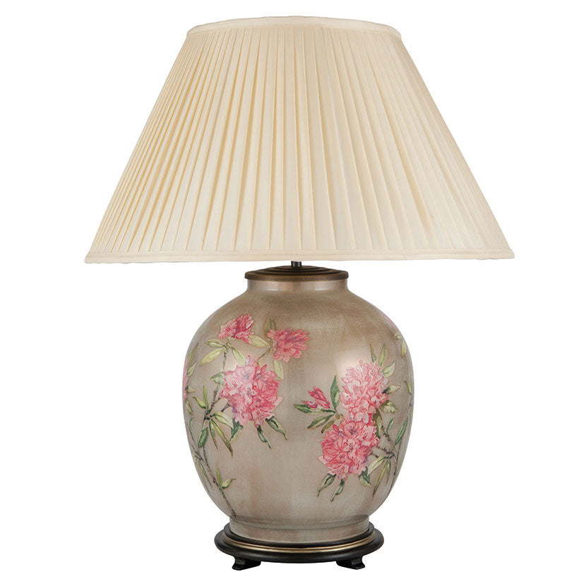 Vintage floral table lamp with empire style lampshade