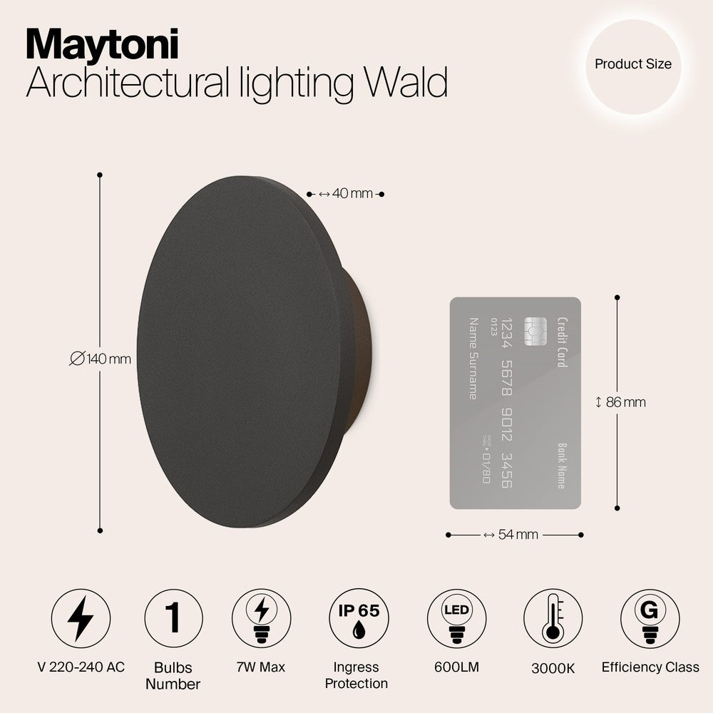 Wald Wall Light Small-Maytoni-South Charlotte Fine Lighting