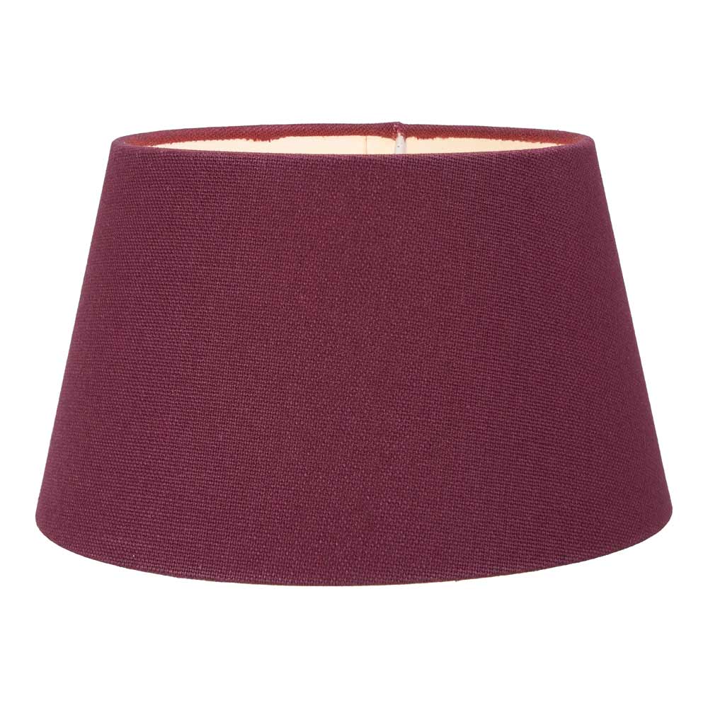 Winston tapered mulberry lampshade lit up
