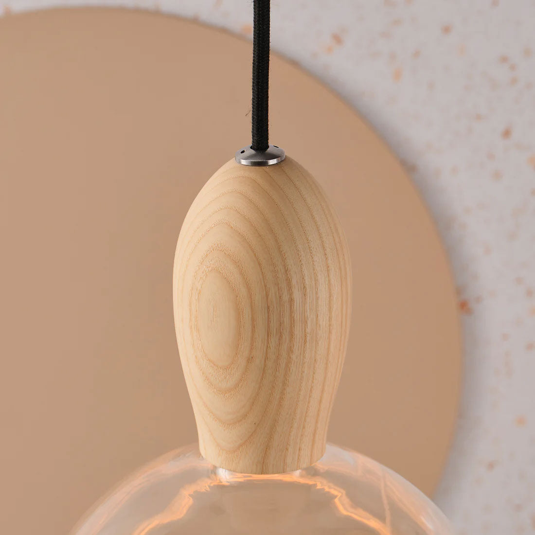 Beautiful detail on this Ash Woody Pendant Light from Well Lit and supplied by South Charlotte Fine Lighting