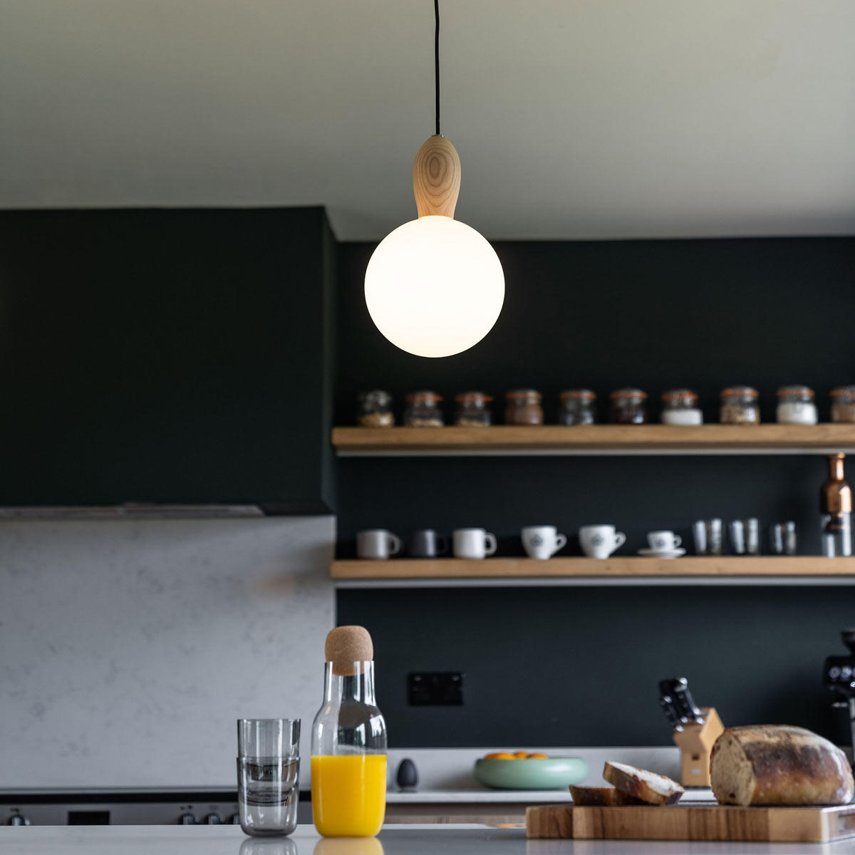 The elegant clean lines of the Woody pendant light, supplied by South Charlotte Fine Lighting, means it can make an elegant modern statement in almost any room in your home