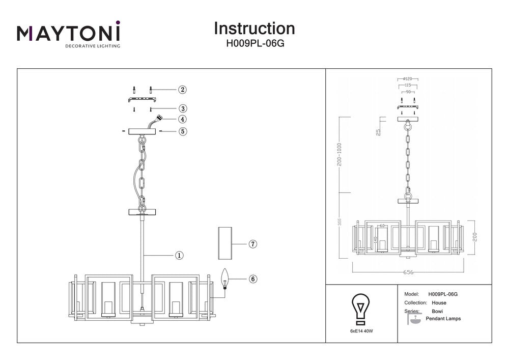 Bowi Pendant Lamp Compact-Maytoni-South Charlotte Fine Lighting