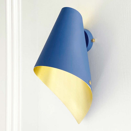 ARCFORM ARC Wall Light in blue and brushed brass, supplied by South Charlotte Fine Lighting