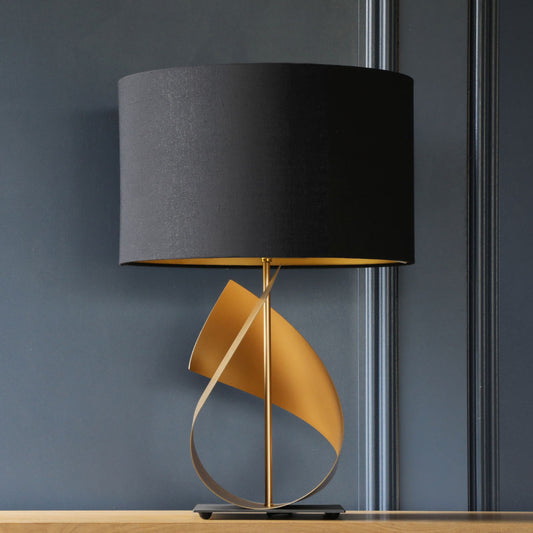 FLUX designer table lamp handmade in the UK and supplied by South Charlotte Fine Lighting