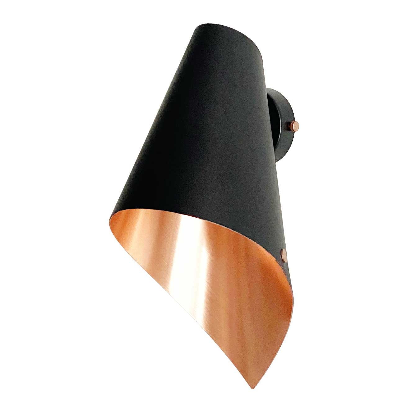ARCFORM ARC Wall Light in black and brushed copper, supplied by South Charlotte Fine Lighting
